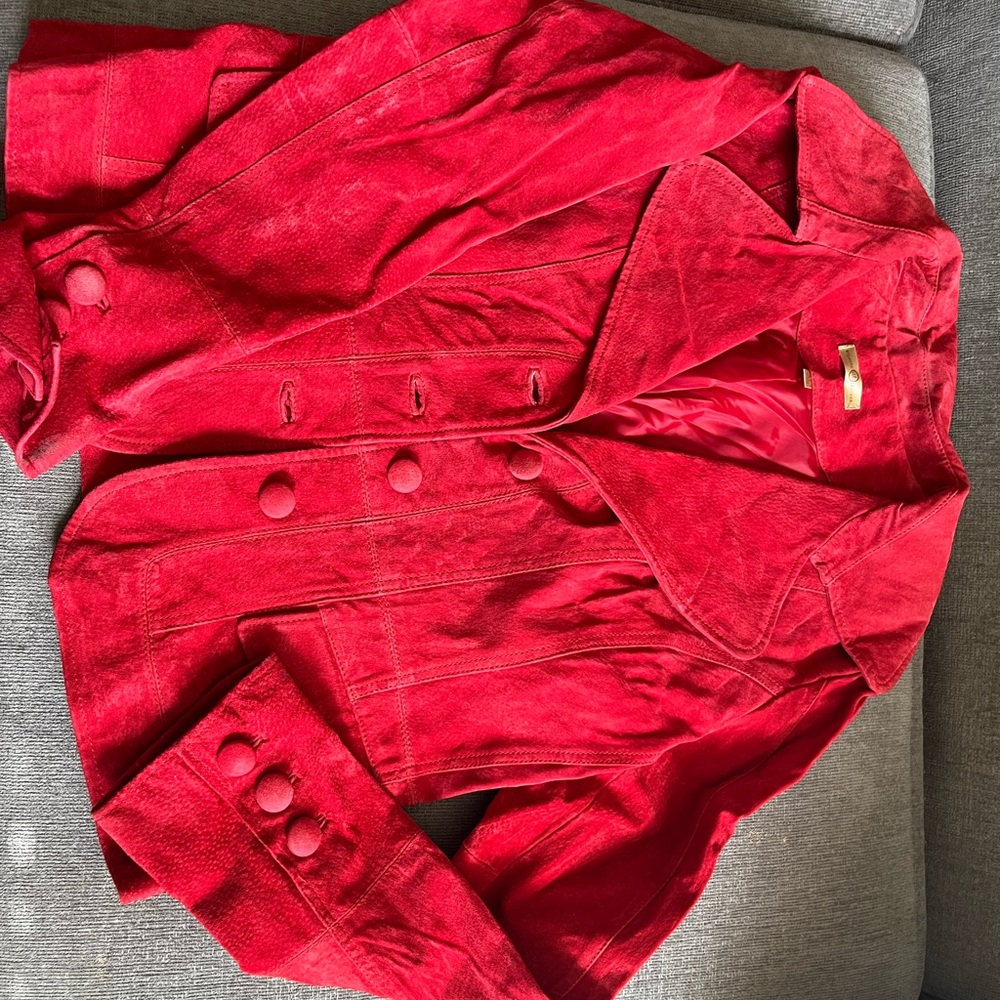 Wilsons Leather Vibrant Red Blazer